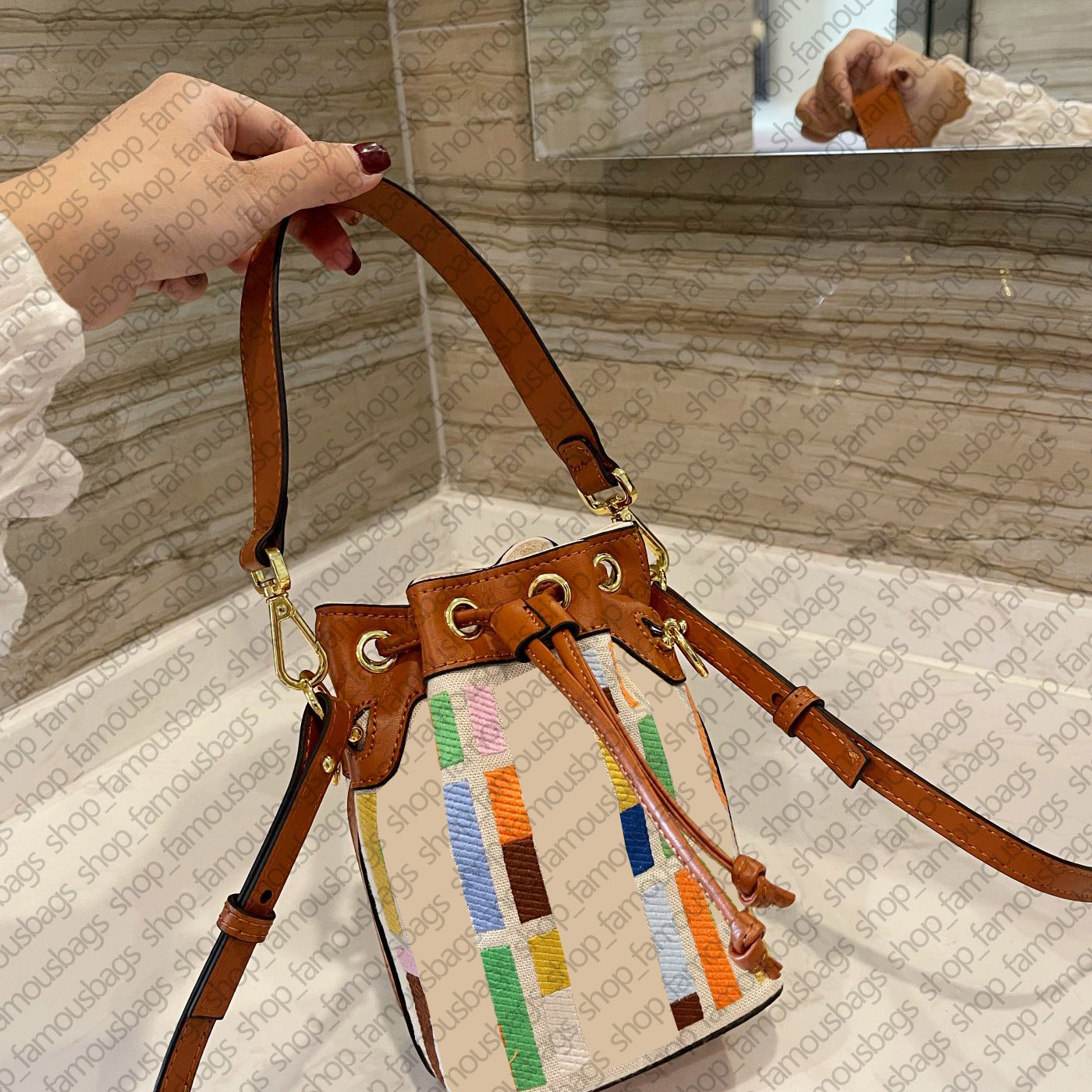 Designers Womens Handbags Purses Mini Drawstring bagMulti-Color letters classic Canvas Embroidery high quality crossbody shoulder bucket bags with box, Contact us
Designers Womens Handbags Purses Mini Drawstring bagMulti-Color letters classic Canvas Embroidery high quality crossbody shoulder bucket bags with box, Contact us