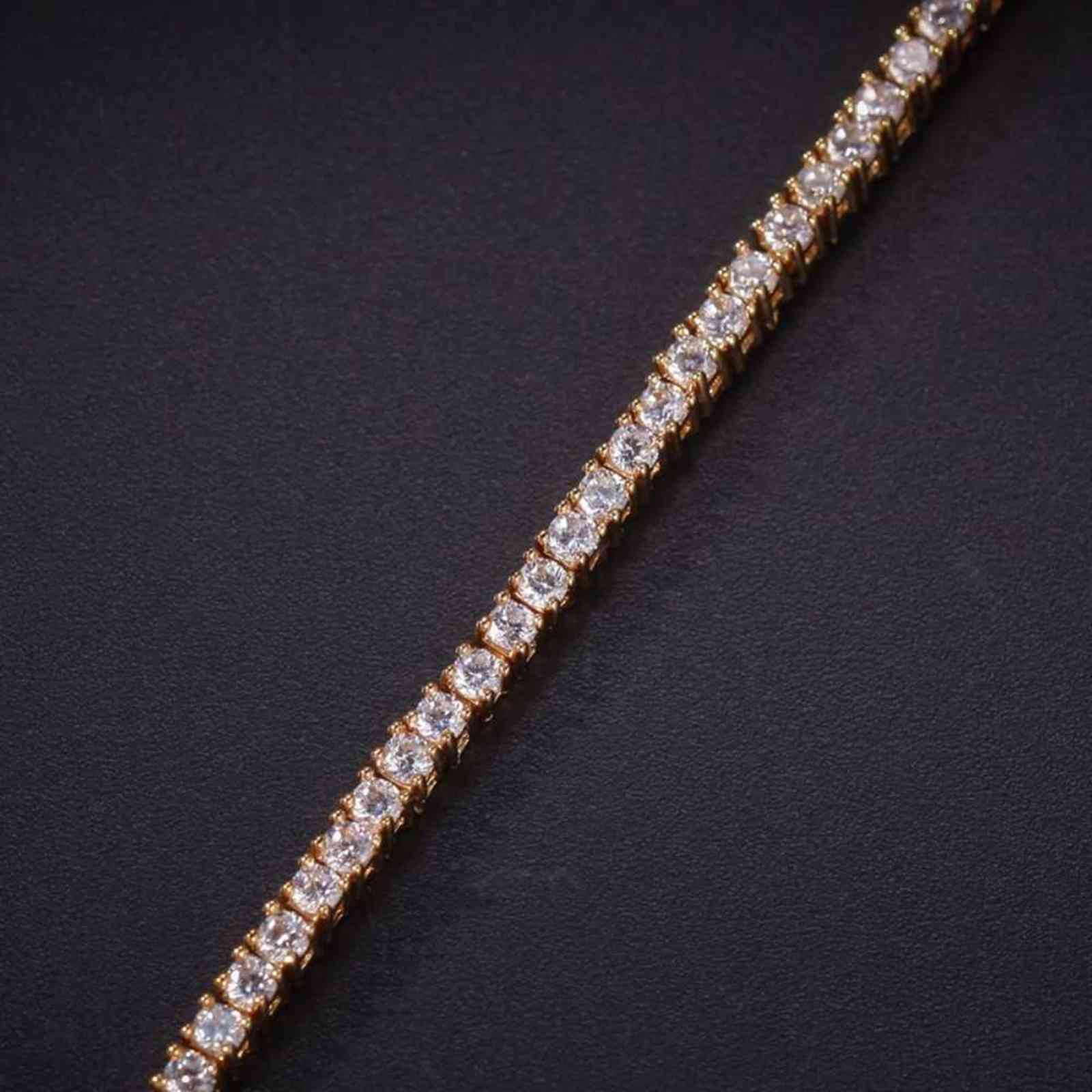 UWIN 2mm Round Cut Micro Tennis Bracelet Bling Cubic Zirconia Fashion Hiphop Men Women Bracelets Jewelry 211124