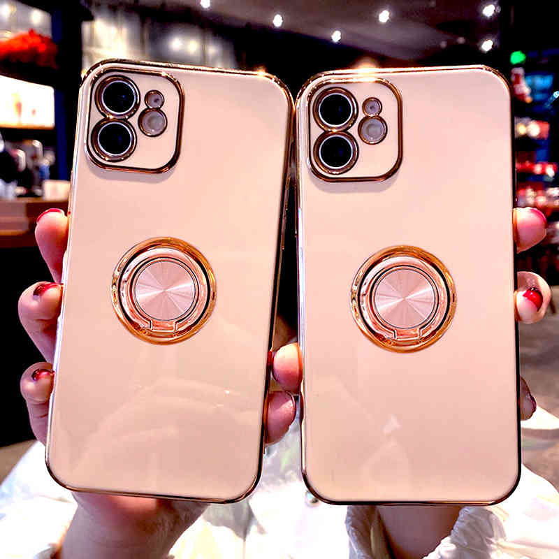 Plating Soft Silicone Shell Case For iPhone 12 11 Pro Max XS XR X 7 8 Plus iPhone11 11Pro iPhone8 Phone Ring Holder Stand Covers
Plating Soft Silicone Shell Case For iPhone 12 11 Pro Max XS XR X 7 8 Plus iPhone11 11Pro iPhone8 Phone Ring Holder Stand Covers