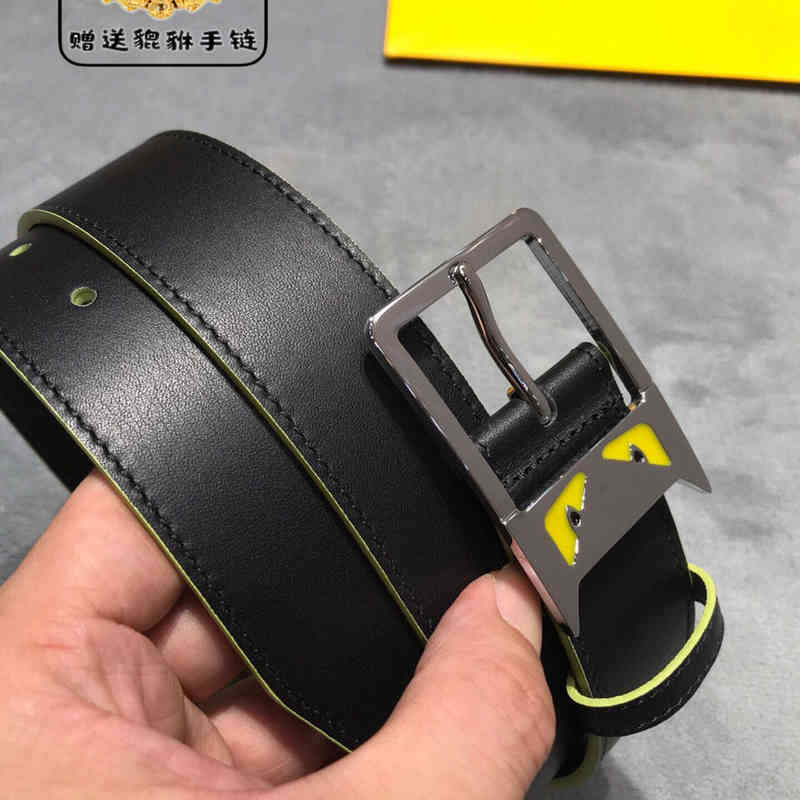 MuyiFend double f little monter pure cowhide TB button head wo lattice men' belt H 44QP, Black
MuyiFend double f little monter pure cowhide TB button head wo lattice men' belt H 44QP, Black