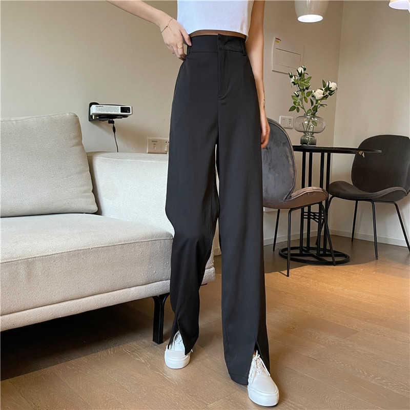 Real Shot Wide-Leg Pants Women's Summer Thin 2021 New Small Y0811