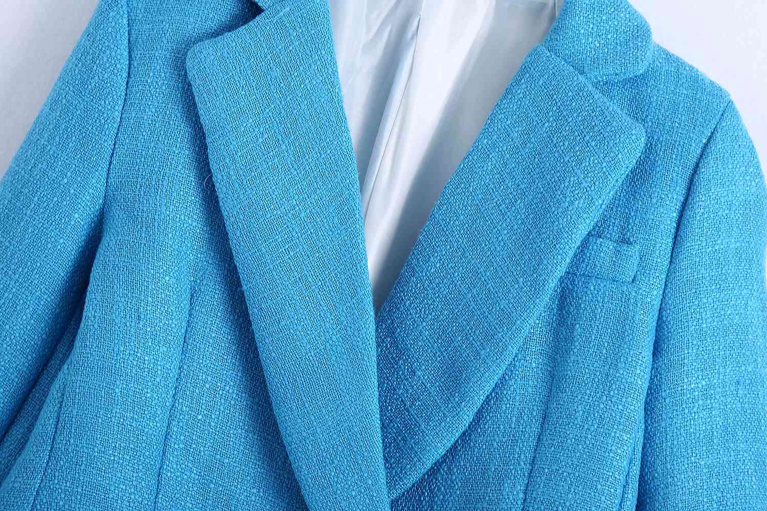 Suit Collar Long-sleeved Candy-colored Texture Short Women's Blazer Sweet Professional Chic Female Tops 210507