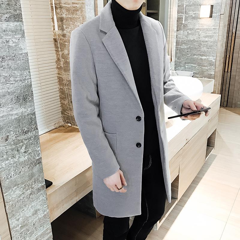 Men's Trench Coats Autumn Winter Woolen Slim Fashion Casual Jacket Long Solid Color Simple Size M-3XL, Black 
Men's Trench Coats Autumn Winter Woolen Slim Fashion Casual Jacket Long Solid Color Simple Size M-3XL, Black