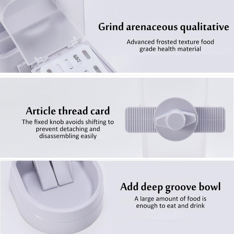 Pet Hanging Food Dispenser Multipurpose Dog Cats Parrots Birds Foodstuff Feeder Iron Cage Device Adjusted Hangable Bowl 2L