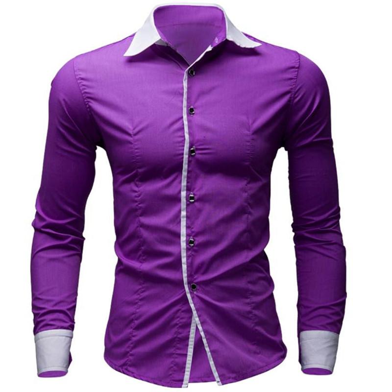 Men's Long-sleeved Shirts Spring And Summer Solid Color British Style Fashion Business Casual Shirt 8