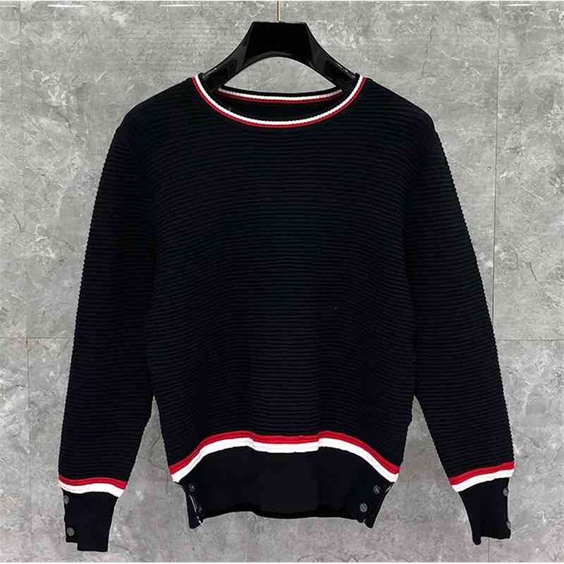tees Fashion TB THOM Brand Sweaters Men Loose O-Neck Pullovers Clothing Short Wool Striped Autumn Winter Casual Coat, White
tees Fashion TB THOM Brand Sweaters Men Loose O-Neck Pullovers Clothing Short Wool Striped Autumn Winter Casual Coat, White