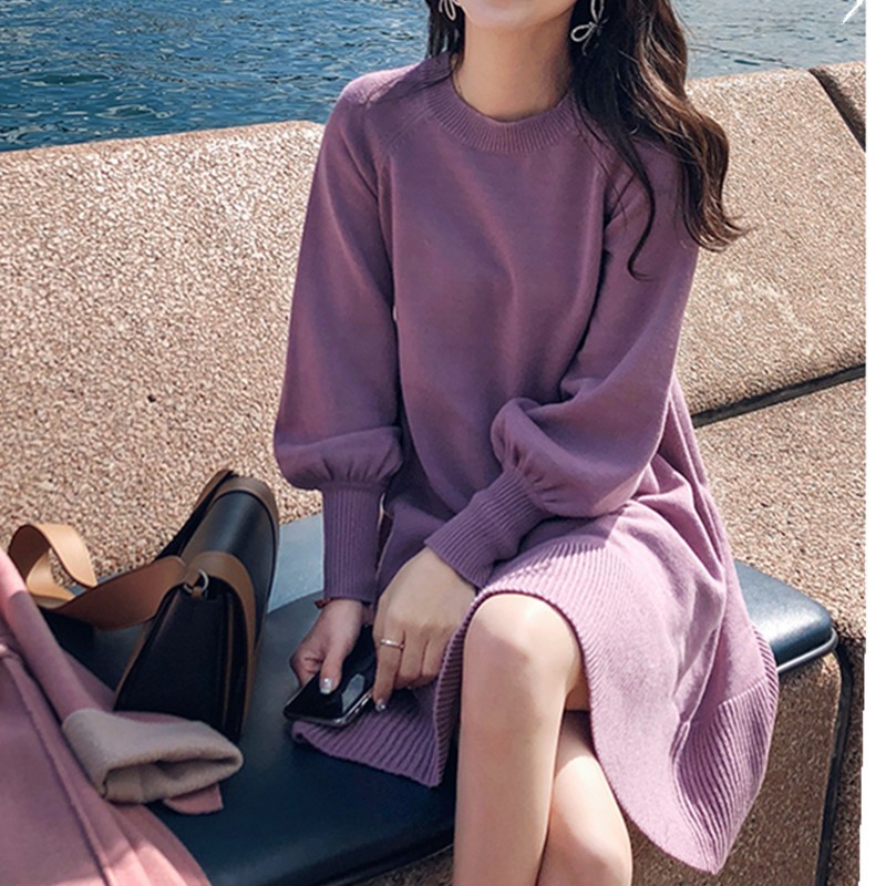 Spring Autumn Korea Dress Women Knitting Oversize fashion Midi Dress Lantern sleeve Fashion casual Sweater Dresses 210518, Picture color
Spring Autumn Korea Dress Women Knitting Oversize fashion Midi Dress Lantern sleeve Fashion casual Sweater Dresses 210518, Picture color