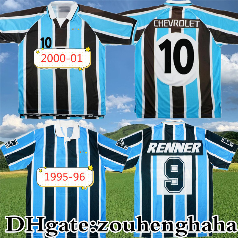 2000 Retro Gremio Ronaldinho Classic Soccer Jersey 1995 KANNEMANN LUAN MILLER ZINHO ERAZO NENE football shirt, 95/96
2000 Retro Gremio Ronaldinho Classic Soccer Jersey 1995 KANNEMANN LUAN MILLER ZINHO ERAZO NENE football shirt, 95/96