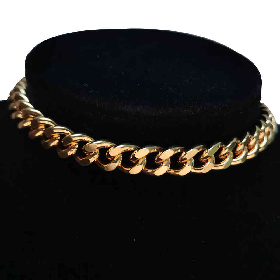 High Quality Hiphop Choker Necklace Women Collar Gold Color StainlSteel Chunky Thick Cuban Link Neck Chain Necklace For Men X0509
High Quality Hiphop Choker Necklace Women Collar Gold Color StainlSteel Chunky Thick Cuban Link Neck Chain Necklace For Men X0509