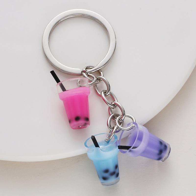Keychains Creative Milk Tea Glass Bottle Keychain Personalized Acrylic Car Pendant Cup
Keychains Creative Milk Tea Glass Bottle Keychain Personalized Acrylic Car Pendant Cup