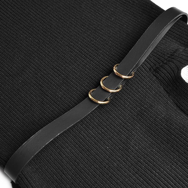 Office Look Luxury Sweater Dress Women Knitted 2021 Designer Runway Sashes Knitting Long Sleeve Patchwork Pleated Dresses Casual