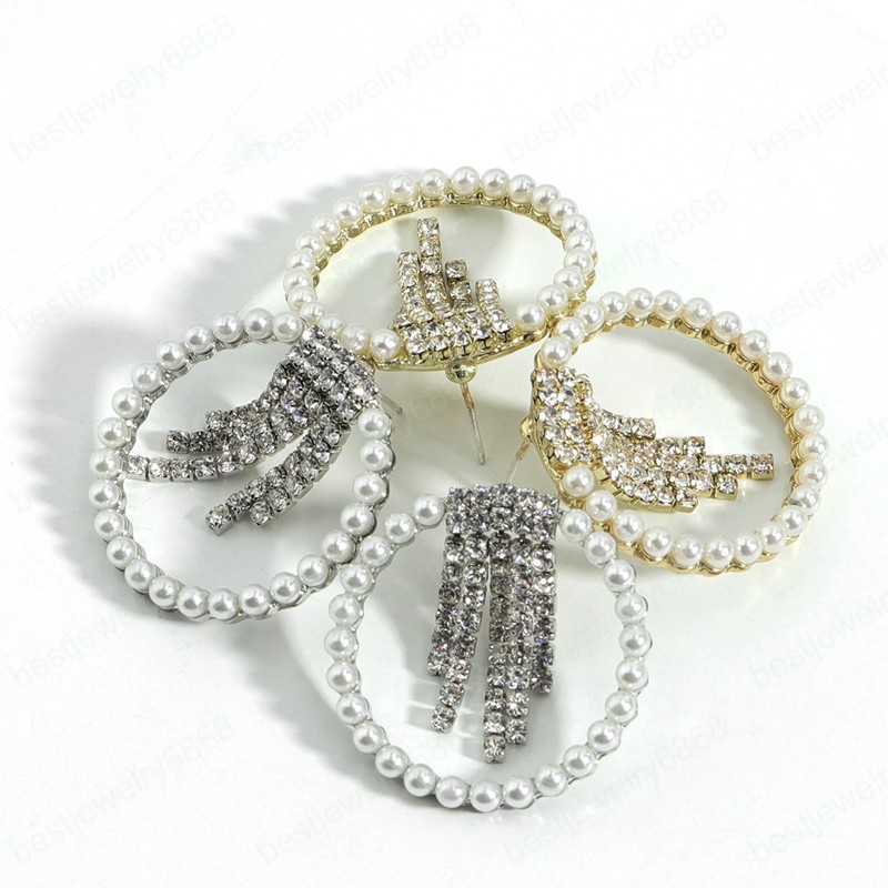 Korean Geometric Round Pearl Stud Earrings Shiny Rhinestone Tassel Earrings Statement Jewelry for Women Accessories
Korean Geometric Round Pearl Stud Earrings Shiny Rhinestone Tassel Earrings Statement Jewelry for Women Accessories
