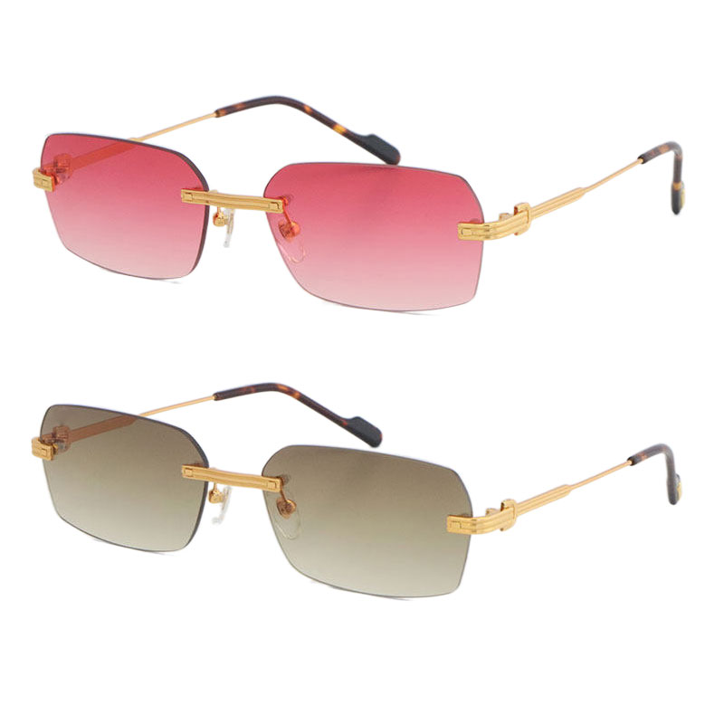 Latest Fashion Metal Large Square Styles Rimless Sunglasses 18K Gold Male and Female Sun Glasses Luxury Protection Eyeglasses Fashion designer Pairing bag Optical
Latest Fashion Metal Large Square Styles Rimless Sunglasses 18K Gold Male and Female Sun Glasses Luxury Protection Eyeglasses Fashion designer Pairing bag Optical