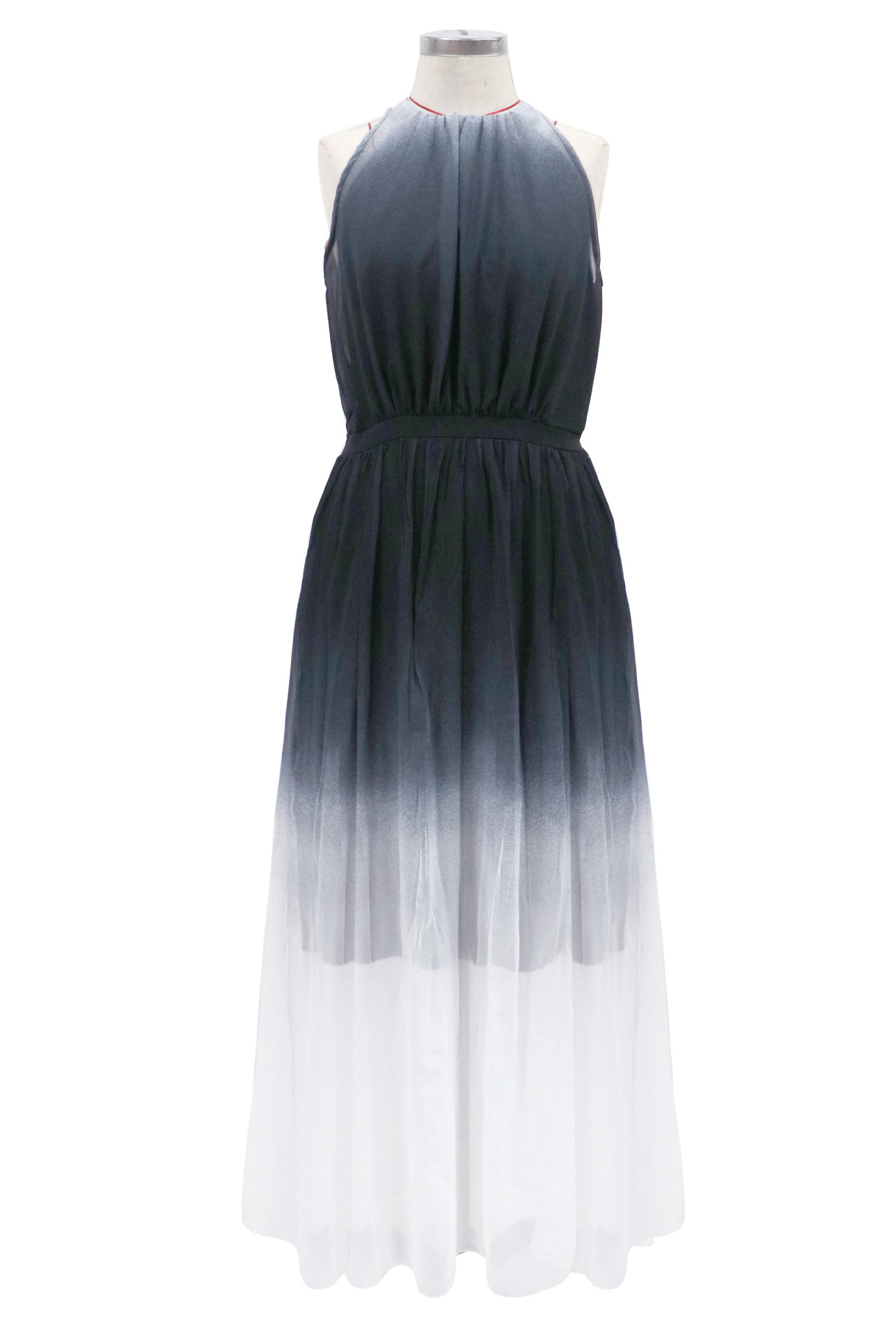 Women Dress Sleeveless Color Matching Sexy Dresses Split Plus Size Long Summer Clothes 210513