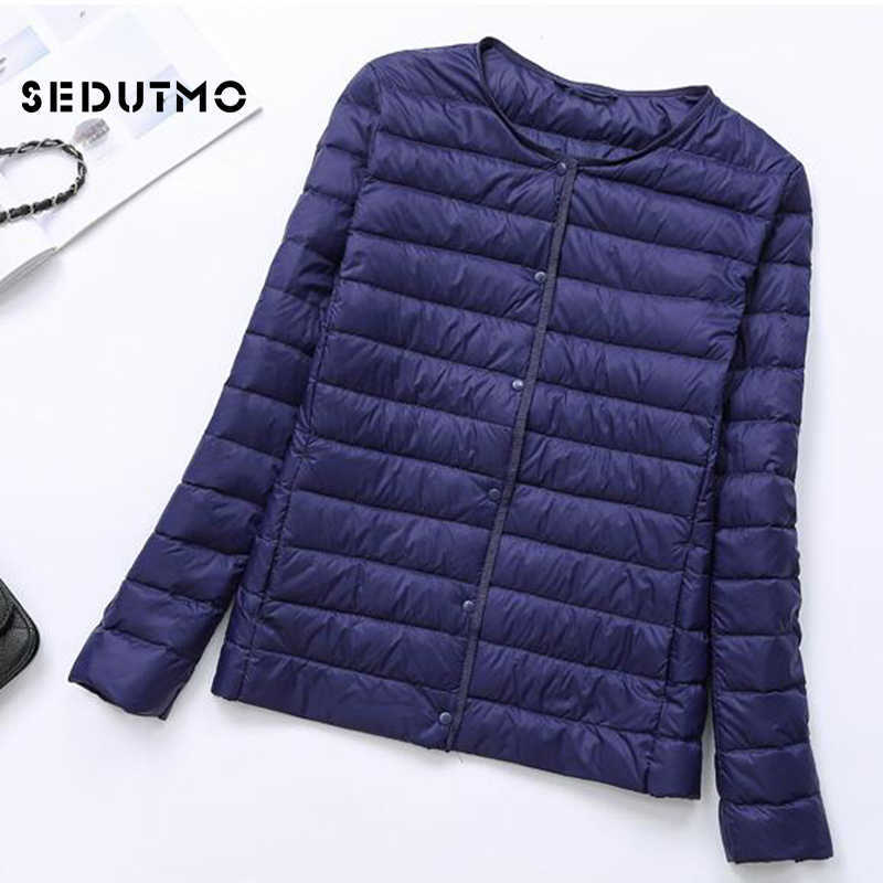 SEDUTMO Winter Women Duck Down Jacket Ultra Light Coat Short Autumn Slim Casual Puffer Outwear ED617 210923