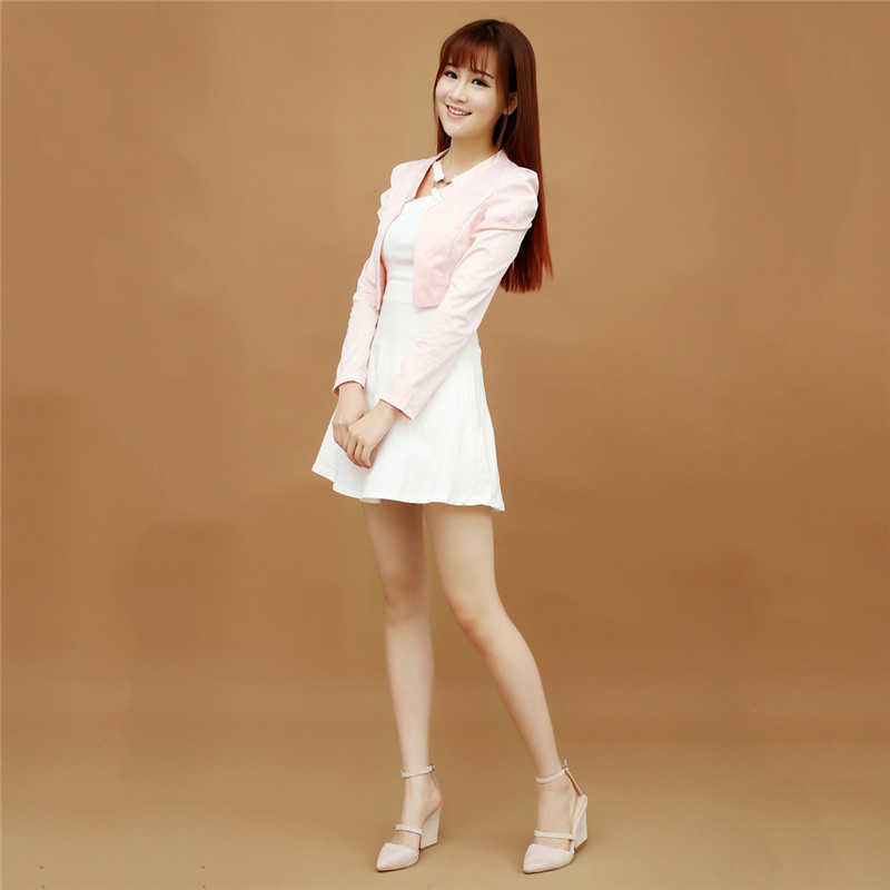 Blazer Coat Women Korean Short s Jacket Spring Summer Office White Slim Clothing Cardigan Black Coats LD03 210930