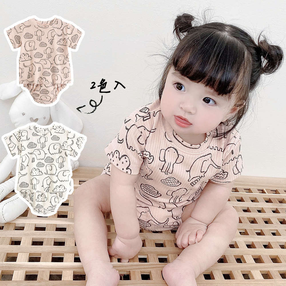 Baby clothes Korean version baby summer cartoon girl's suit pure cotton born two piece, White
Baby clothes Korean version baby summer cartoon girl's suit pure cotton born two piece, White
