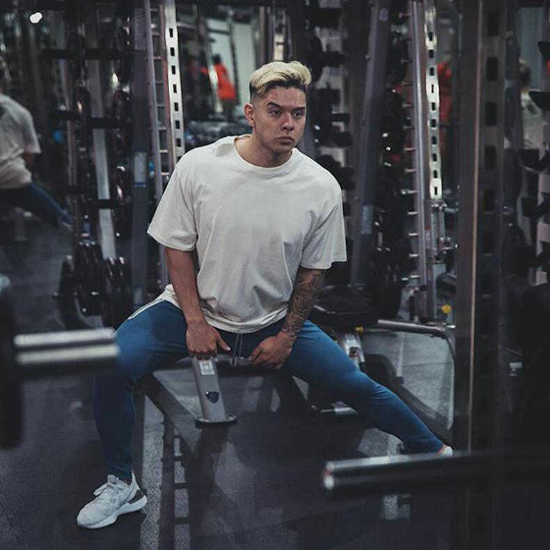 Men's Oversized T shirt Solid Color Gym Clothing Bodybuilding Fitness Loose Sportswear T-shirt Streetwear Hip-Hop Tshirt 210629