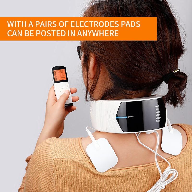 Electric Pulse Neck Massager Cervical Vertebra Impulse Massage Physiotherapeutic Acupuncture Netic Therapy Relief Pain Tool Massagers