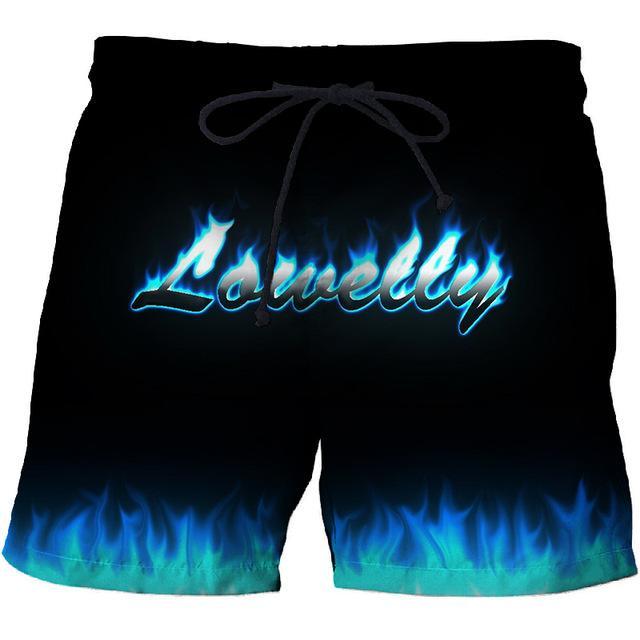 Ice & Fire Dragon Print 3D Summer Beach Shorts Streetwear Men's Short Plank Casual Quick Dry Sport