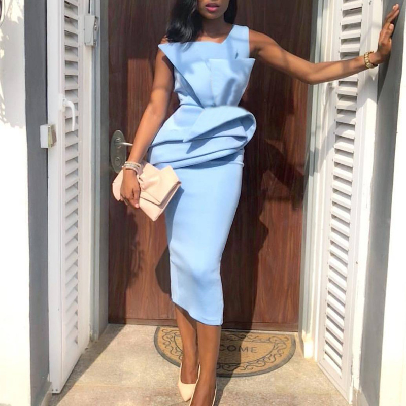 Blue Party Dress Midi Sleeveless Peplum Ruffles Women Occasion Pencil Dresses Event Date Out Celebrate Vestidos Female Summer
Blue Party Dress Midi Sleeveless Peplum Ruffles Women Occasion Pencil Dresses Event Date Out Celebrate Vestidos Female Summer
