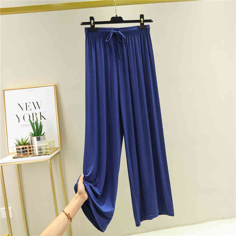 High Waist Pants Women Solid Spring Summer Pleated Wide Leg Ropa Mujer All Match Pantalon Femme Casual 15831 210415