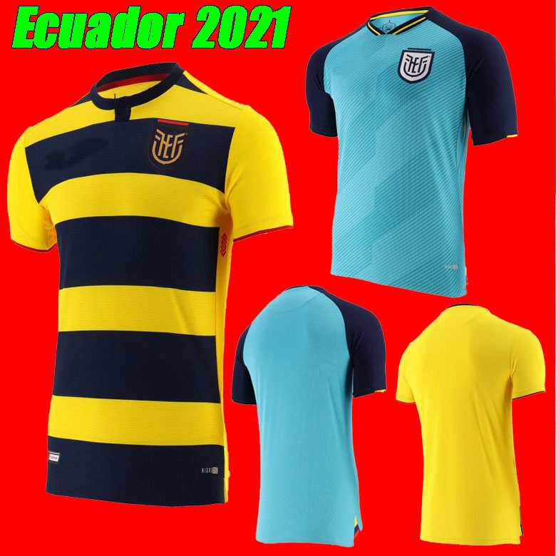 Ecuador 2021 Copa America soccer jersey home ywllow away biue Pervis Estupiñán 2022 Gonzalo Plata Michael Estrada football shirts s-xxl