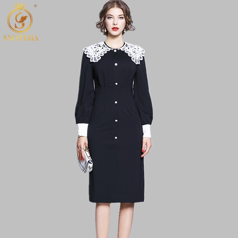 Spring Elegant Ladies Office Dress Women Lantern Sleeve Vintage Lace Stitching Collar Vestidos 210520, Photo color
Spring Elegant Ladies Office Dress Women Lantern Sleeve Vintage Lace Stitching Collar Vestidos 210520, Photo color