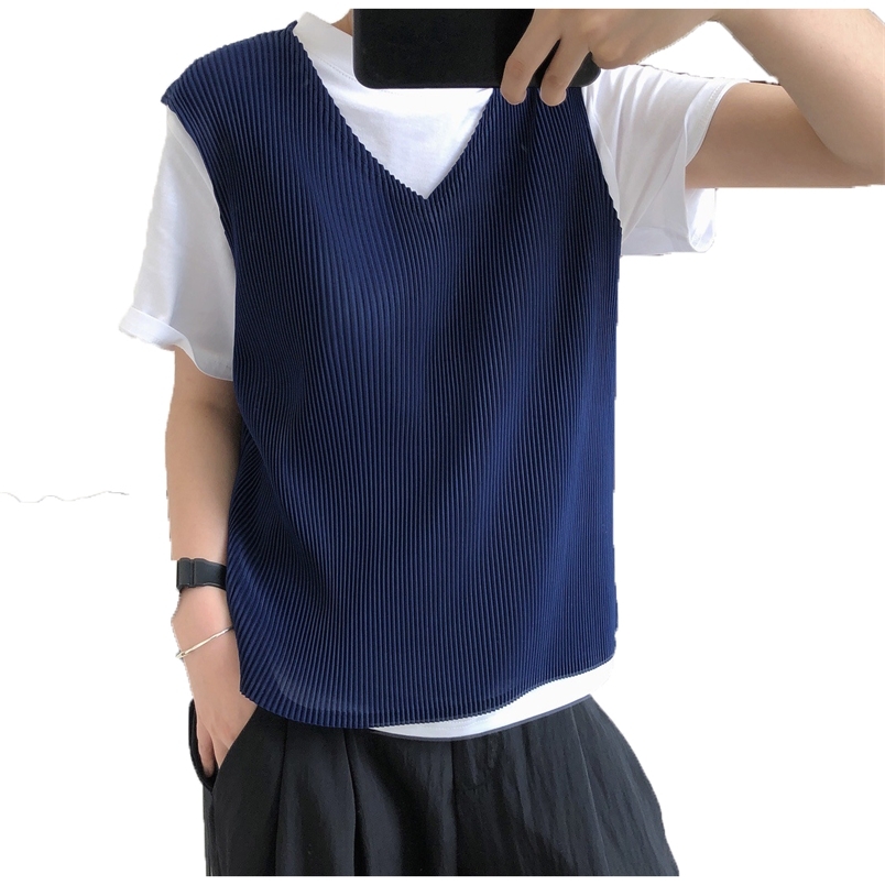 Summer Chalecos De Mujer Korean Fashion V-neck Sleeveless Ribbed Vest Y2k Casual Loose All-match Tops Veste Fourrure Femme 210604, Navy blue
Summer Chalecos De Mujer Korean Fashion V-neck Sleeveless Ribbed Vest Y2k Casual Loose All-match Tops Veste Fourrure Femme 210604, Navy blue