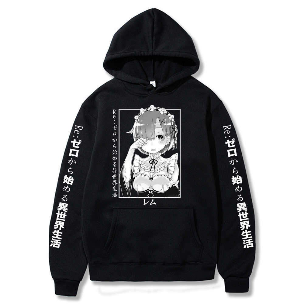 Re Zero Hoodie Hooded Pullover Anime Starting Life in Another World Rem and Ram Japanese Anime Long Sleeve Sweatshirts Hoodies X0610, Black
Re Zero Hoodie Hooded Pullover Anime Starting Life in Another World Rem and Ram Japanese Anime Long Sleeve Sweatshirts Hoodies X0610, Black