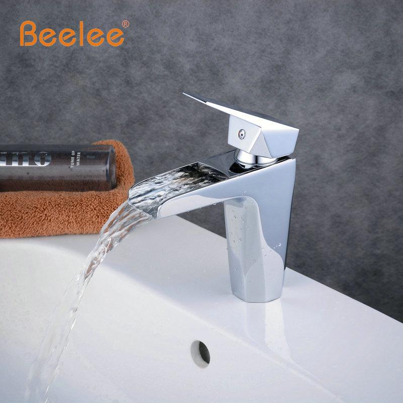 Bathroom Sink Faucets Beelee China Waterfall Faucet Chrome Single Handle Hole Mixer Taps Widespread Basin BL0557
Bathroom Sink Faucets Beelee China Waterfall Faucet Chrome Single Handle Hole Mixer Taps Widespread Basin BL0557
