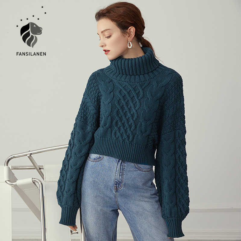 FANSILANEN Twist turtleneck knitted sweater Women long sleeve casual winter green pullover Oversized female top vintage jumper 210607, Orange
FANSILANEN Twist turtleneck knitted sweater Women long sleeve casual winter green pullover Oversized female top vintage jumper 210607, Orange
