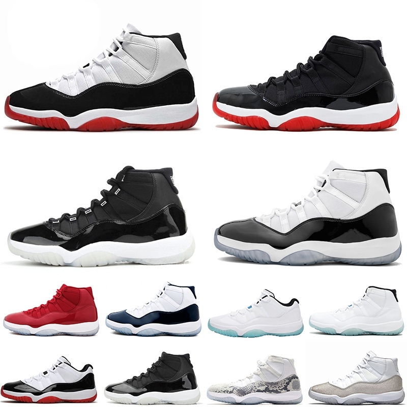 11S 11S BASS BLANCHE Concord Basketball Chaussures Jumpman 11 Space Femmes Hommes Athlétisme Baskets Sports Sports