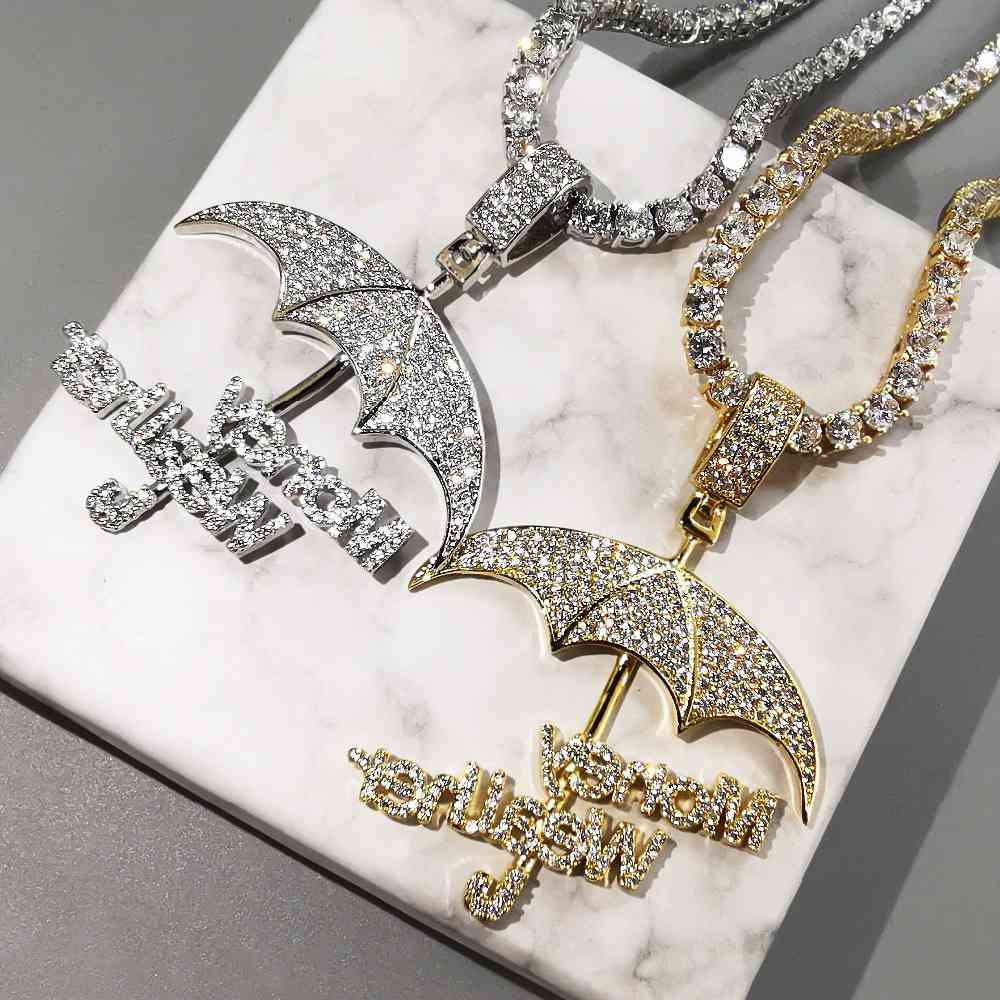 Bling Iced Out Umbrella Money Wealher Pendant Cubic Zirconia Neckalce For Men Women Fashion Hip Hop Jewelry
Bling Iced Out Umbrella Money Wealher Pendant Cubic Zirconia Neckalce For Men Women Fashion Hip Hop Jewelry