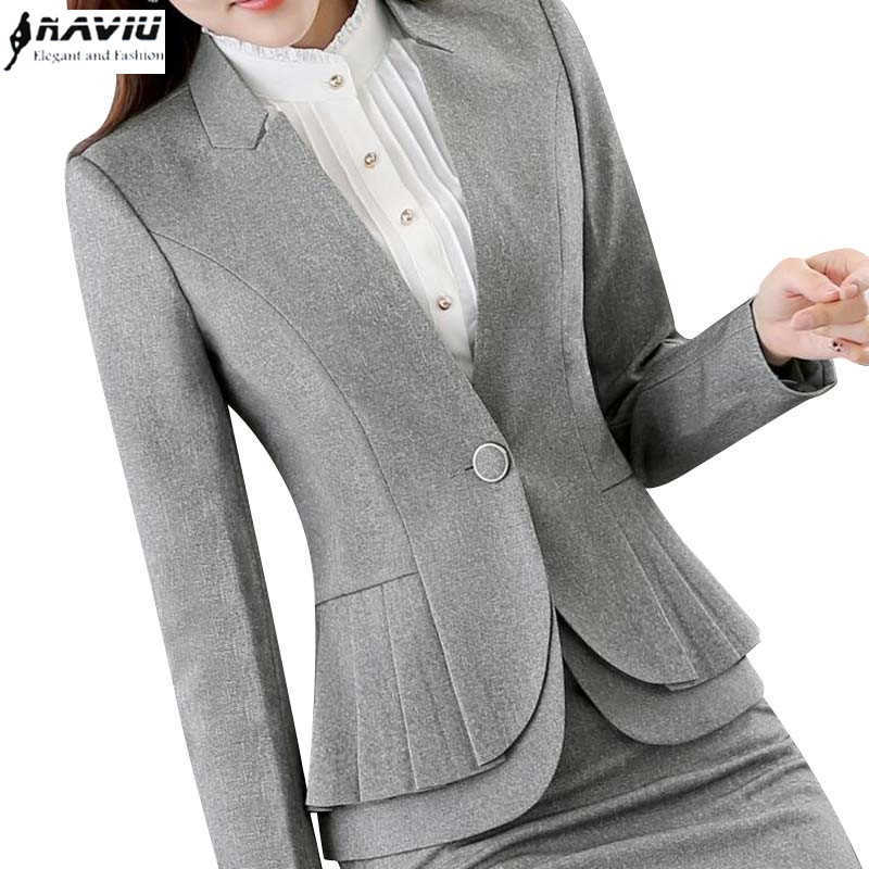 NAVIU Elegant and Fashion Women Blazers Autumn Temperament Long-Sleeve Black Gray Jacket Office Ladies Plus Size Work Wear Coat 210604, Black blazer
NAVIU Elegant and Fashion Women Blazers Autumn Temperament Long-Sleeve Black Gray Jacket Office Ladies Plus Size Work Wear Coat 210604, Black blazer