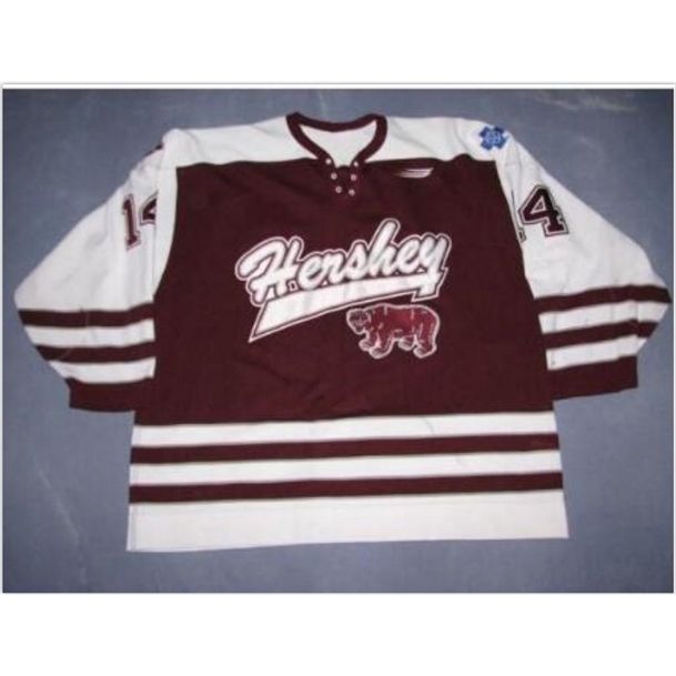 Custom 009 Youth women Vintage AHL Hershey Bears 100% Embroidery # 14 Alex Tangu Hockey Jersey Size S-5XL or custom any name or number, Wine red women s-xl 
Custom 009 Youth women Vintage AHL Hershey Bears 100% Embroidery # 14 Alex Tangu Hockey Jersey Size S-5XL or custom any name or number, Wine red women s-xl