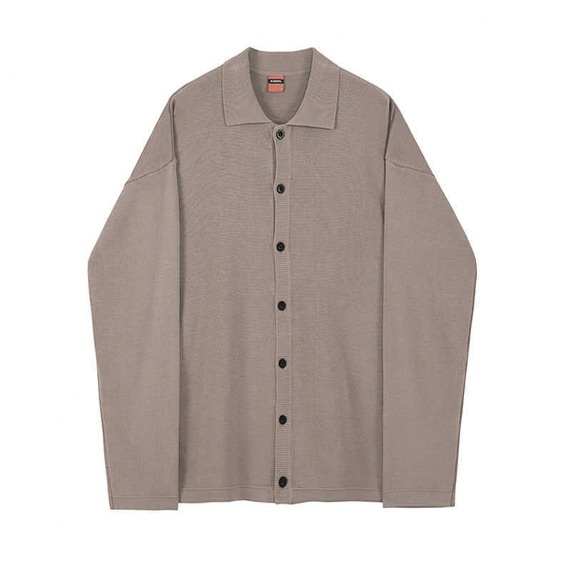 IEFB Lapel Knitted Cardigan Sweater Men's Spring Autumn Korean Fashion Kintwear Single Breasted Loose Big Size Tops 9Y4519 210818