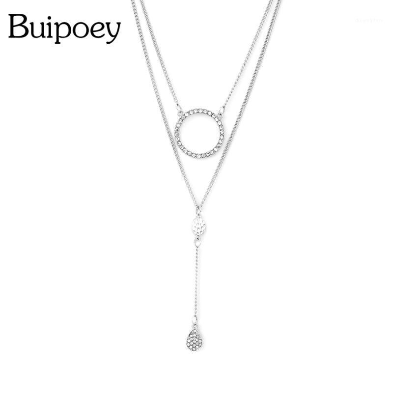Chains Buipoey Two Tiers Stacking Round Dangle Drop Pendant Necklace For Women Girl Length 45 To 60cm Silver Color Jewelry
Chains Buipoey Two Tiers Stacking Round Dangle Drop Pendant Necklace For Women Girl Length 45 To 60cm Silver Color Jewelry