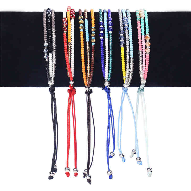 Handmade Adjustable Multilayer Small Colorful Beads Rope Cord Bracelet Jewelry for Woven Gift 5PCS/Set
Handmade Adjustable Multilayer Small Colorful Beads Rope Cord Bracelet Jewelry for Woven Gift 5PCS/Set