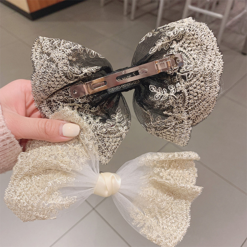 Women Hair Accessories Big Bow Lace Hairpin Solid Color Hair Clips Sweet Girl's Head Clip Embroidered Fashion Hairclips, Multi-color
Women Hair Accessories Big Bow Lace Hairpin Solid Color Hair Clips Sweet Girl's Head Clip Embroidered Fashion Hairclips, Multi-color