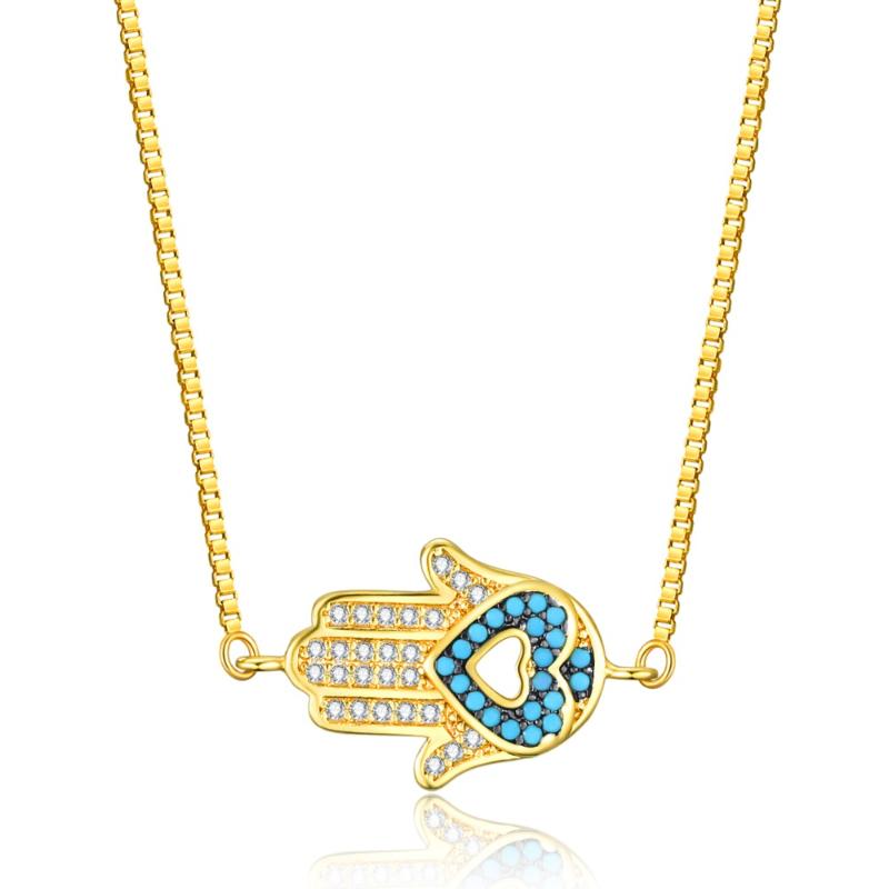 Pendant Necklaces Hamsa Hand Necklace,Fashion CZ Cubic Zirconia Stones Jewelry,Women Charms Gold Chain Necklace Princess Dress 18"
Pendant Necklaces Hamsa Hand Necklace,Fashion CZ Cubic Zirconia Stones Jewelry,Women Charms Gold Chain Necklace Princess Dress 18"