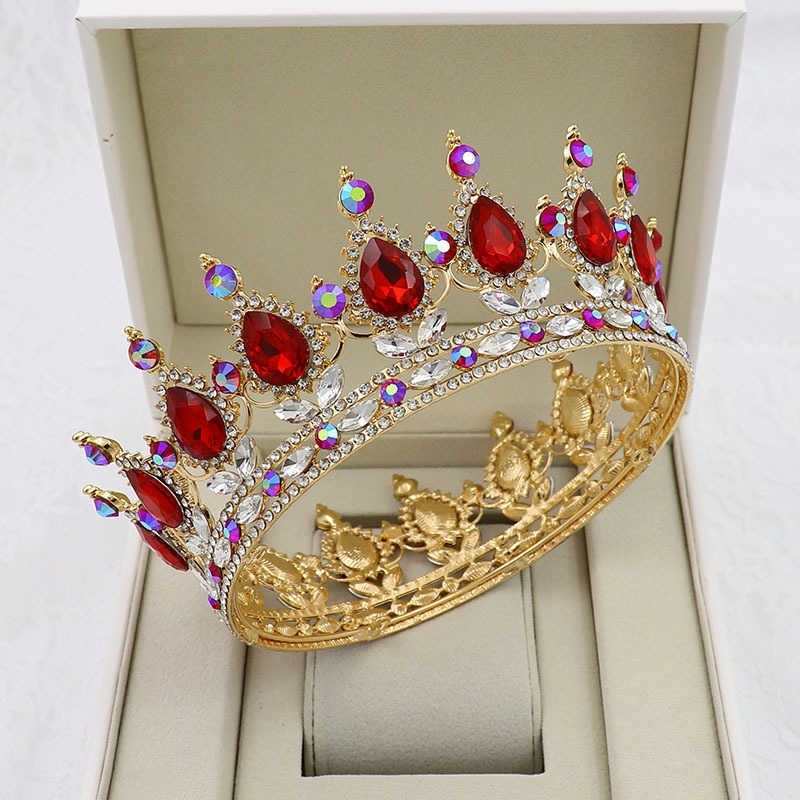 Tiaras KMVEXO Gold Crystal Baroque Round Crown Royal Queen King Crowns Diadem Prom 2020 Wedding Hair Jewelry Accessories
Tiaras KMVEXO Gold Crystal Baroque Round Crown Royal Queen King Crowns Diadem Prom 2020 Wedding Hair Jewelry Accessories