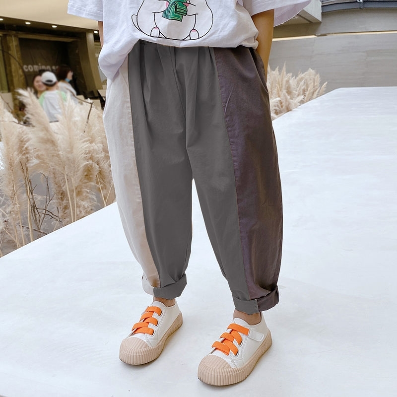 Boys' pants summer thin section cotton loose western style nine children P4586 210622