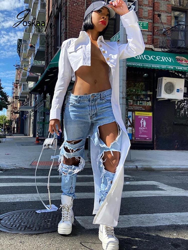 Joskaa Asymmetric White Women Streetwear Crop Top Lapel Button Up Long Sleeve Autumn Winter Cardigans Young Girl Y2k Shirt Tees
Joskaa Asymmetric White Women Streetwear Crop Top Lapel Button Up Long Sleeve Autumn Winter Cardigans Young Girl Y2k Shirt Tees