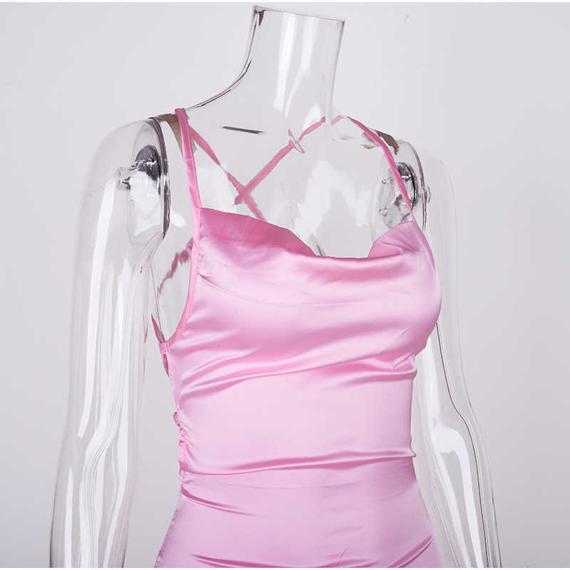 Asia women Satin long dress summer Green Elegant es woman party night sexy backless lace up Slim fit bodycon midi 210623