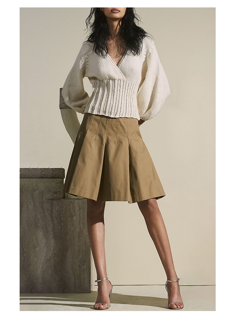 VKBN Spring Autumn Sweater Women and Pullovers V-Neck Lantern Sleeve Knitting Oversized Sweater Female 210507