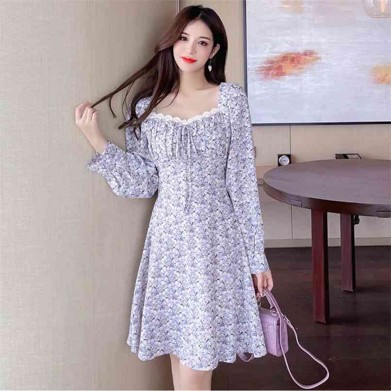 Fashion waist slimming square collar a-line long-sleeved floral chiffon dress spring casual women' mini skirt 210520, Pink flowers
Fashion waist slimming square collar a-line long-sleeved floral chiffon dress spring casual women' mini skirt 210520, Pink flowers