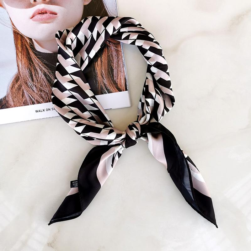 Scarves Scarf Design Sense Printing Line Simulation Silk Female Occupation Collocation Fashion Retro Wild Birthday Gift Accessories
Scarves Scarf Design Sense Printing Line Simulation Silk Female Occupation Collocation Fashion Retro Wild Birthday Gift Accessories