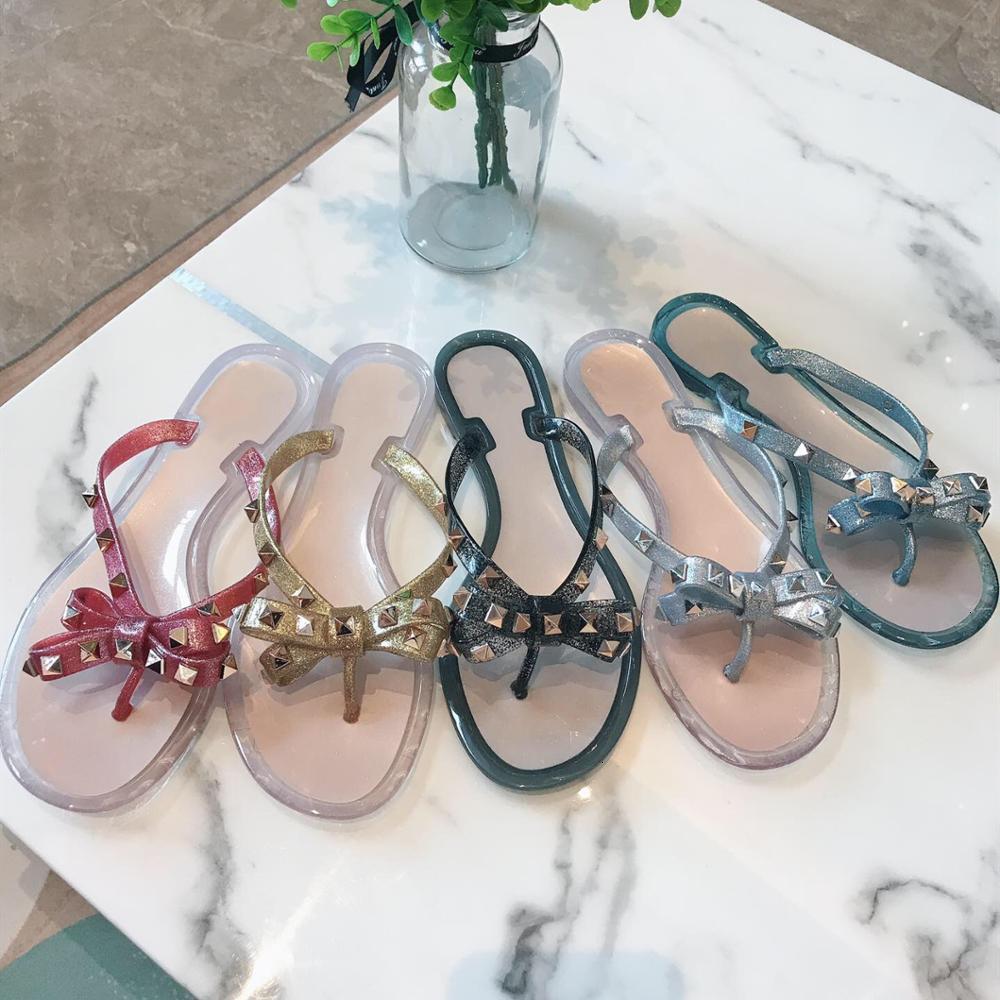 Sandals Fashion Summer Flip Flops Woman Rivets Women Bow knot Flat Slippers Girls Studded Cool Beach Slides Jelly Shoes XY19, 12
Sandals Fashion Summer Flip Flops Woman Rivets Women Bow knot Flat Slippers Girls Studded Cool Beach Slides Jelly Shoes XY19, 12