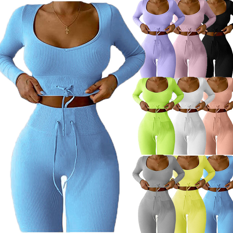 Women' Workout Sets 2 Piece Seamless Long Sleeve Crop Tops Ribbed High Waist Leggings Gym Wear Yoga Set, White
Women' Workout Sets 2 Piece Seamless Long Sleeve Crop Tops Ribbed High Waist Leggings Gym Wear Yoga Set, White